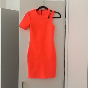 Alexander Wang sleek rib asymmetric dress.